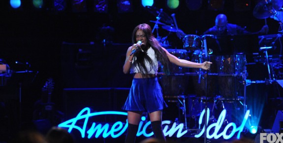 Adanna Duri performs in Detroit. (American Idol)